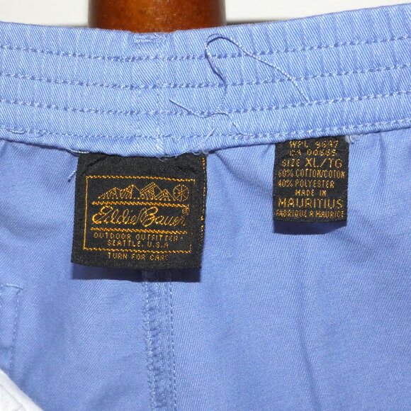 Eddie Bauer blue pleated front, tapered leg khaki pants - Picture 4 of 6